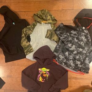 4 boys hoodies. All size small 6/7 or a size 6.